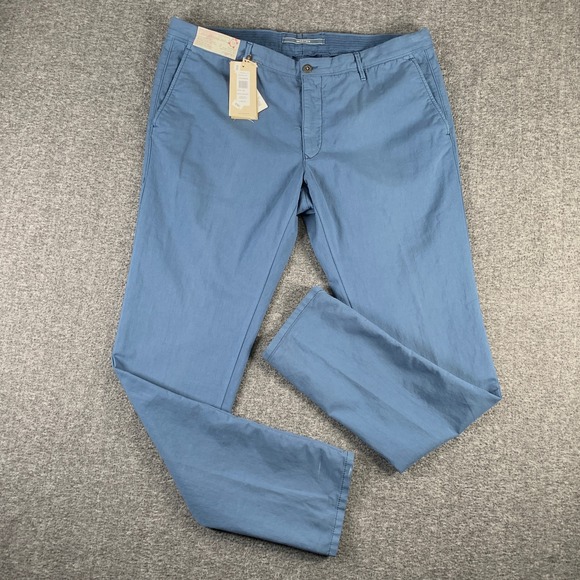 Incotex Other - Incotex Pants Men 42x34 Blue Stretch Chino Trousers Slacks NEW